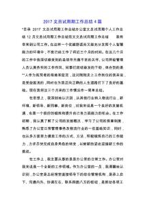 2019文員試用期工作總結(jié)4篇.docx