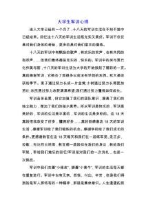 大學生軍訓心得.docx