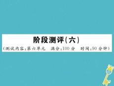 部編版2017-2018學(xué)年八年級語文下冊階段測評六習(xí)題課件新人教版