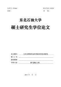 硕士研究生学位论文 大庆光明轻烃总库风险评价技术研究