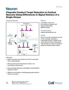 Filopodia-Conduct-Target-Selection-in-Cortical-Neurons-Using-Differ_2018_Neu