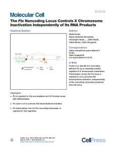 The-Ftx-Noncoding-Locus-Controls-X-Chromosome-Inactivation-In_2018_Molecular