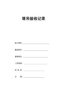 塔吊驗收記錄表