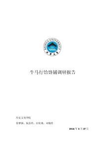 牛马行饸饹铺调研报告