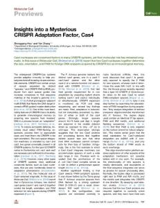 Insights-into-a-Mysterious-CRISPR-Adaptation-Factor--Cas4_2018_Molecular-Cel