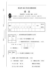 山东省青岛市2011年初三中考模拟测试语文试题