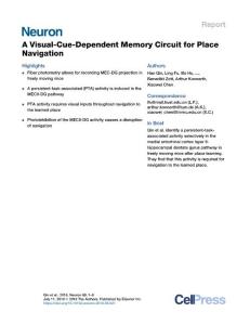 A-Visual-Cue-Dependent-Memory-Circuit-for-Place-Navigation_2018_Neuron