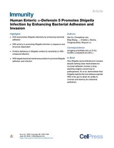Human-Enteric---Defensin-5-Promotes-Shigella-Infection-by-Enhanci_2018_Immun