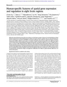 Genome Res.-2018-Xu-Human-specific features of spatial gene expression and regulation in eight brain regions