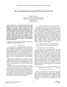 The virtual Instrument based on labVIEW and Sound Card