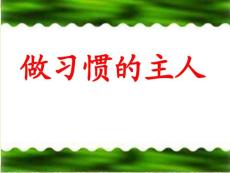 做习惯的主人.PPT