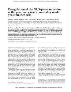 Genes Dev.-2018-Neurohr-Deregulation of the G1:S-phase transition is the proximal cause of mortality in old yeast mother cells