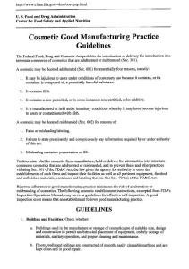 FDA化妆品良好生产规范指南(英文)