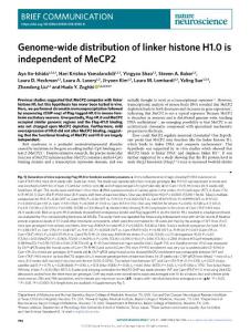 nn.2018-Genome-wide distribution of linker histone H1.0 is independent of MeCP2
