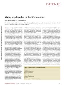 nbt.4197-Managing disputes in the life sciences