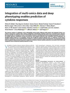 ni.2018-Integration of multi-omics data and deep phenotyping enables prediction of cytokine responses