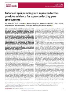 nmat.2018-Enhanced spin pumping into superconductors provides evidence for superconducting pure spin currents
