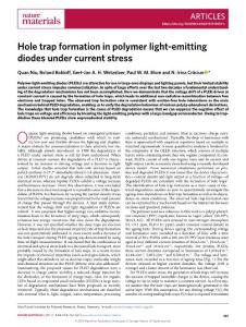 nmat.2018-Hole trap formation in polymer light-emitting diodes under current stress