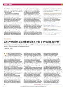 nmat.2018-Gas vesicles as collapsible MRI contrast agents