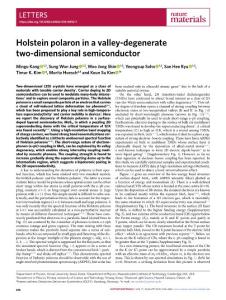 nmat.2018-Holstein polaron in a valley-degenerate two-dimensional semiconductor