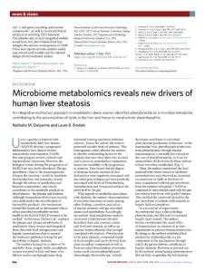 nm.2018-Microbiome metabolomics reveals new drivers of human liver steatosis
