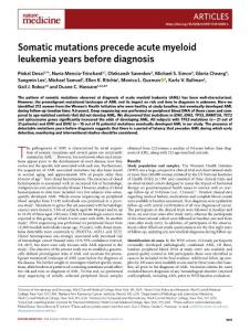 nm.2018-Somatic mutations precede acute myeloid leukemia years before diagnosis