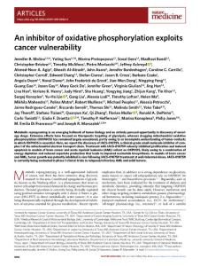 nm.2018-An inhibitor of oxidative phosphorylation exploits cancer vulnerability