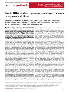 nmeth.2018-Single-DNA electron spin resonance spectroscopy in aqueous solutions