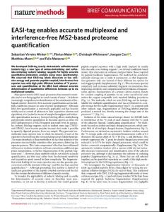 nmeth.2018-EASI-tag enables accurate multiplexed and interference-free MS2-based proteome quantification