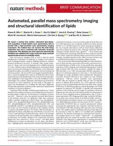 nmeth.2018-Automated, parallel mass spectrometry imaging and structural identification of lipids