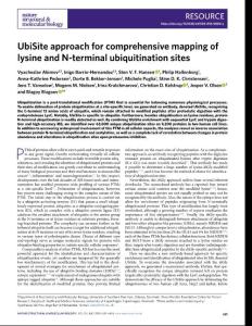 nsmb.2018-UbiSite approach for comprehensive mapping of lysine and N-terminal ubiquitination sites