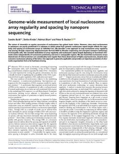 nsmb.2018-Genome-wide measurement of local nucleosome array regularity and spacing by nanopore sequencing