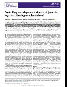nsmb.2018-Controlling load-dependent kinetics of β-cardiac myosin at the single-molecule level