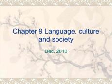 chapter 9 language_ culture and__ society