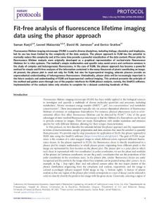 nprot.2018-Fit-free analysis of fluorescence lifetime imaging data using the phasor approach