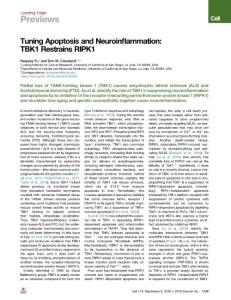 Tuning-Apoptosis-and-Neuroinflammation--TBK1-Restrains-RIPK1_2018_Cell