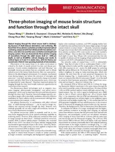nmeth.2018-Three-photon imaging of mouse brain structure and function through the intact skull