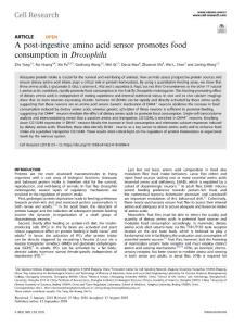 cr.2018-A post-ingestive amino acid sensor promotes food consumption in Drosophila