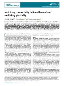 nn.2018-Inhibitory connectivity defines the realm of excitatory plasticity