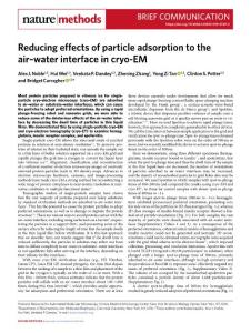 nmeth.2018-Reducing effects of particle adsorption to the air–water interface in cryo-EM