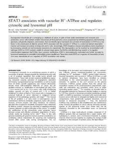 cr.2018-STAT3 associates with vacuolar H+-ATPase and regulates cytosolic and lysosomal pH