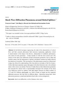 Shock Wave Diffraction Phenomena around Slotted Splitters