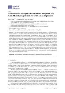 Failure Mode Analysis and Dynamic Response of a Coal Mine Refuge Chamber with a Gas Explosion