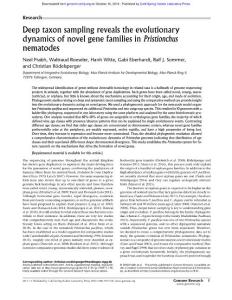 Genome Res.-2018-Prabh-Deep taxon sampling reveals the evolutionary dynamics of novel gene families in Pristionchus nematodes