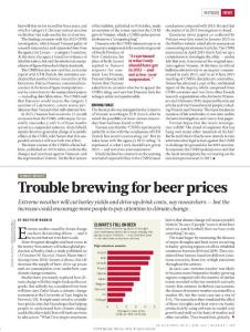 nature.2018-Climate change is about to make your beer more expensive