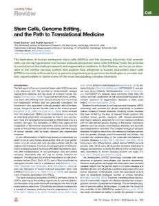 Stem-Cells--Genome-Editing--and-the-Path-to-Translational-Medicine_2018_Cell