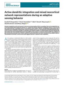 nn.2018-Active dendritic integration and mixed neocortical network representations during an adaptive sensing behavior