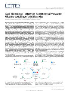 nature.2018-Base-free nickel-catalysed decarbonylative Suzuki–Miyaura coupling of acid fluorides
