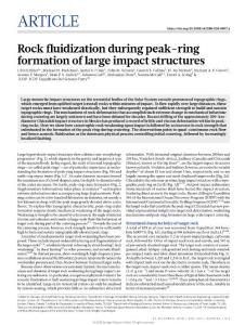 nature.2018-Rock fluidization during peak-ring formation of large impact structures