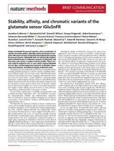 nmeth.2018-Stability, affinity, and chromatic variants of the glutamate sensor iGluSnFR